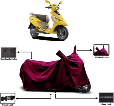 KEDIT Two Wheeler Cover for TVS(Scooty Zest 110, Maroon)
