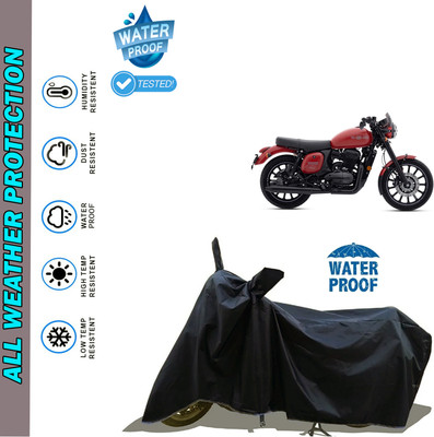 AutoGalaxy Waterproof Two Wheeler Cover for JAWA(42 BS6, Black)