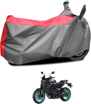 PAGORA Waterproof Two Wheeler Cover for Yamaha(MT 9, Grey, Red)