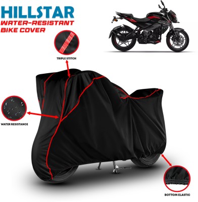 HILLSTAR Waterproof Two Wheeler Cover for Bajaj(Pulsar NS200, Black, Red)