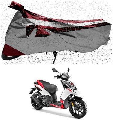 RWT Two Wheeler Cover for Aprilia(SR 150, Maroon, Silver)