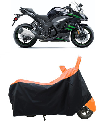 Coxtor Waterproof Two Wheeler Cover for Kawasaki(Ninja 1000 BS6, Orange)