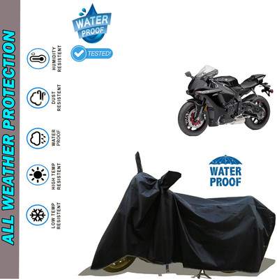 AutoGalaxy Waterproof Two Wheeler Cover for Yamaha(YZF R1M BS6, Black)