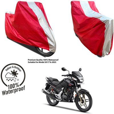 AutoGalaxy Waterproof Two Wheeler Cover for JAWA(42, Silver, Red)