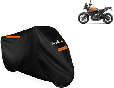 Juvdoxj Waterproof Two Wheeler Cover for KTM(390 Adventure, Black)