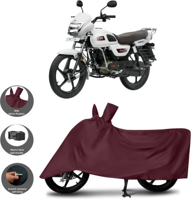 HWSXQAE Waterproof Two Wheeler Cover for TVS(Radeon, Maroon)
