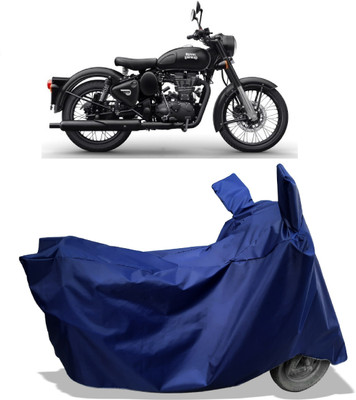 Amexride Two Wheeler Cover for Royal Enfield(Classic 500, Blue)