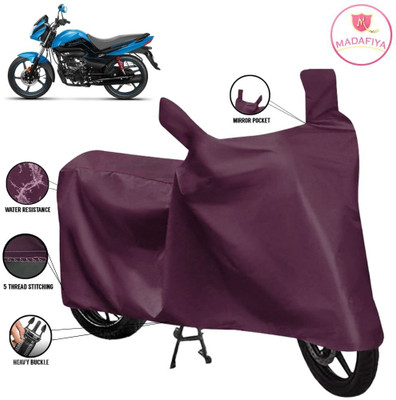 MADAFIYA Waterproof Two Wheeler Cover for Hero(Glamour Programmed FI, Maroon)