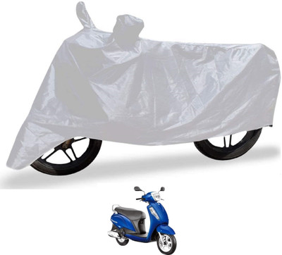 MOCKHE Waterproof Two Wheeler Cover for Suzuki(Access 125, Silver)