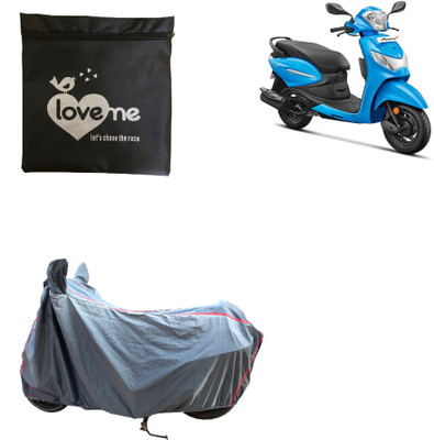 Love Me Waterproof Two Wheeler Cover for Hero(Pleasure+ 110, Silver)