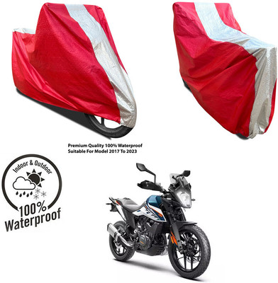AutoGalaxy Waterproof Two Wheeler Cover for Bajaj(Chetak, Silver, Red)