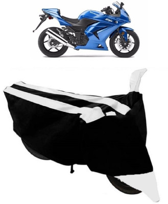 Varnwal E Commerce Waterproof Two Wheeler Cover for Kawasaki(Ninja 250, White, Black)