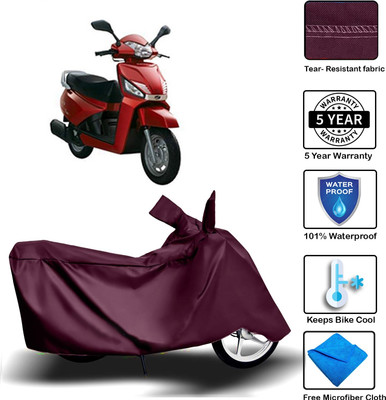 MISSION COLLECTION Waterproof Two Wheeler Cover for Mahindra(Kine, Maroon)