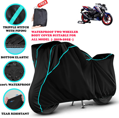 SThanaveX Waterproof Two Wheeler Cover for TVS(Apache RTR 165 RP, Black)