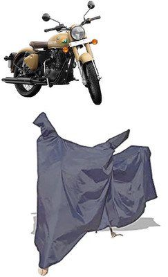 Amexride Two Wheeler Cover for Royal Enfield(Classic 350 Signals, Grey)