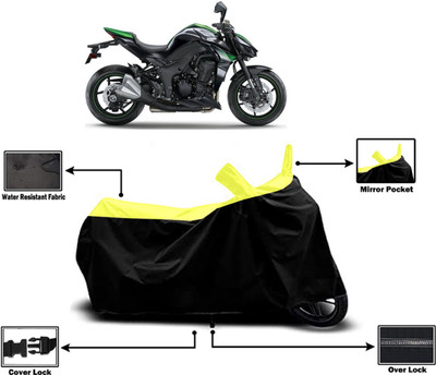 Amexride Two Wheeler Cover for Kawasaki(Z1000 BS6, Yellow)