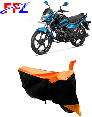 FFZ Waterproof Two Wheeler Cover for Hero(Splendor I Smart, Black, Orange)