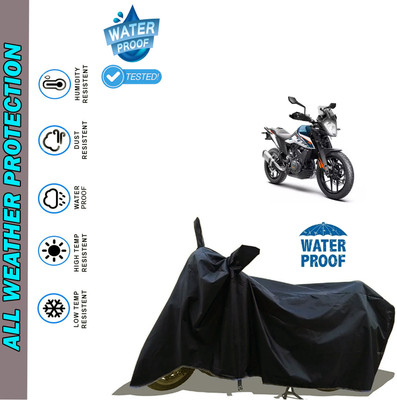 AutoGalaxy Waterproof Two Wheeler Cover for KTM(250 Duke BS6, Black)