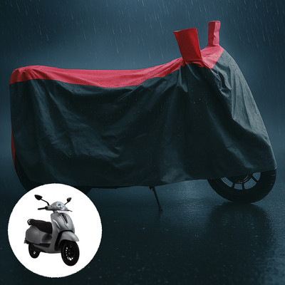 CODOKI Waterproof Two Wheeler Cover for Bajaj(Chetak, Grey, Red)