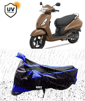 RRZ Waterproof Two Wheeler Cover for TVS(Jupiter, Black, Blue)