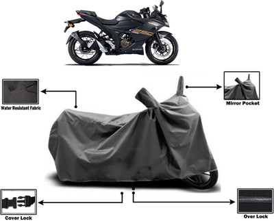 Amexride Two Wheeler Cover for Suzuki(Gixxer 250, Grey)