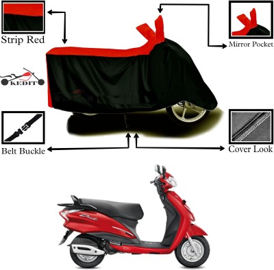 KEDIT Two Wheeler Cover for Hero(Duet 125CC, Red, Black)