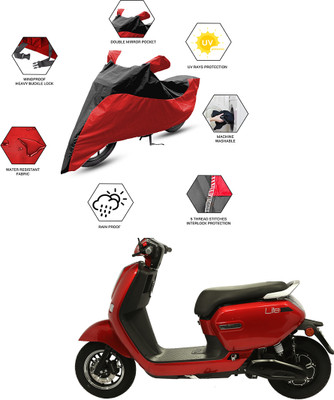 FurniGully Two Wheeler Cover for Okinawa(Lite, Black, Red)