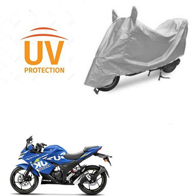 DeepShakshi AUTOMOTIVE Waterproof Two Wheeler Cover for Suzuki(Gixxer SF, Silver)