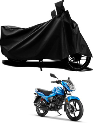 KEDIT Two Wheeler Cover for TVS(Victor GLX, Black)