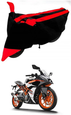AutoGalaxy Waterproof Two Wheeler Cover for KTM(RC 390, Red, Black)