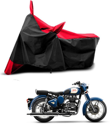 KEDIT Two Wheeler Cover for Royal Enfield(Classic 350, Red, Black)