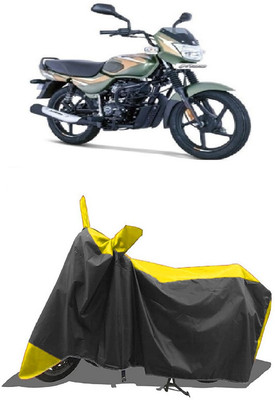 SUGASHRI Waterproof Two Wheeler Cover for Bajaj(CT100, Yellow, Black)