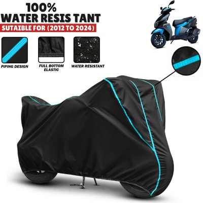 Mwiss Waterproof Two Wheeler Cover for TVS(NTORQ, Black, Blue)