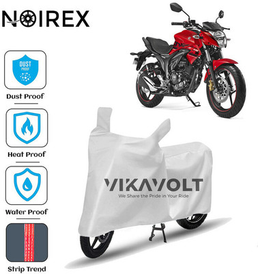 NOIREX Waterproof Two Wheeler Cover for Suzuki(Gixxer, Silver)