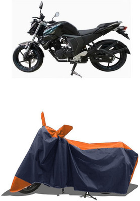 SUGASHRI Waterproof Two Wheeler Cover for Yamaha(FZ-S FI, Orange, Blue)