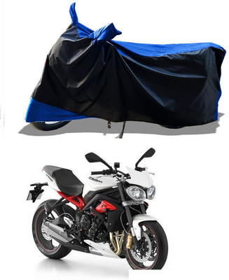 DeepShakshi AUTOMOTIVE Waterproof Two Wheeler Cover for Triumph(Street Triple RS BS6, Blue)
