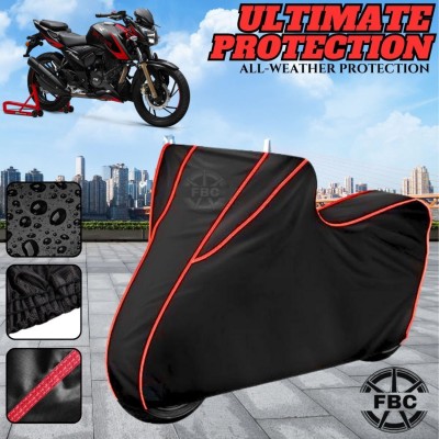 FBC Waterproof Two Wheeler Cover for TVS(Apache RTR 200, Black)