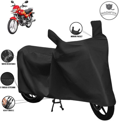 MADAFIYA Waterproof Two Wheeler Cover for Hero(HF Deluxe i3s, Black)