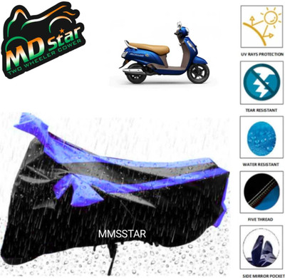 MMSSTAR Waterproof Two Wheeler Cover for TVS(Apache RTR 310, Blue)