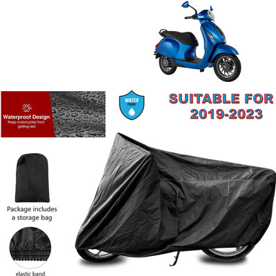 CODOKI Waterproof Two Wheeler Cover for Bajaj(Chetak, Black)