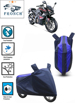 FRONCH Waterproof Two Wheeler Cover for Bajaj(Pulsar RS200 BS6, Blue)