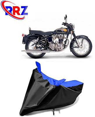 RRZ Waterproof Two Wheeler Cover for Royal Enfield(Twin spark, Black, Blue)
