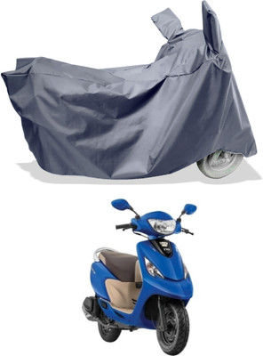 Amexride Two Wheeler Cover for TVS(Scooty Zest 110 BS6, Grey)
