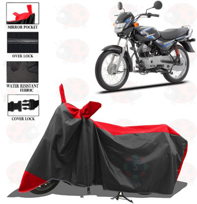 sowelar Waterproof Two Wheeler Cover for Bajaj(CT100, Red, Black)