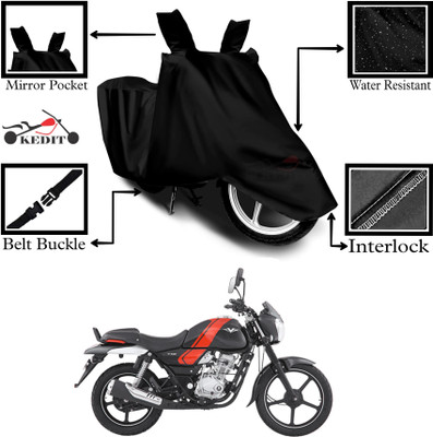 KEDIT Two Wheeler Cover for Bajaj(V12, Black)