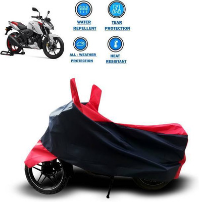 smwzxyu Waterproof Two Wheeler Cover for TVS(Apache RTR 160 4V, Grey, Red)