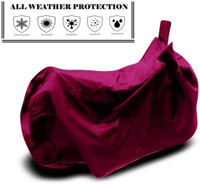 KEDIT Two Wheeler Cover for Universal For Bike(Discover 110, Maroon)