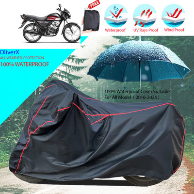 OliverX Waterproof Two Wheeler Cover for Honda(Dream Neo, Black)