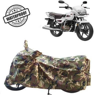 ROYAL AUTO MART Waterproof Two Wheeler Cover for TVS(Radeon, Green, Multicolor)