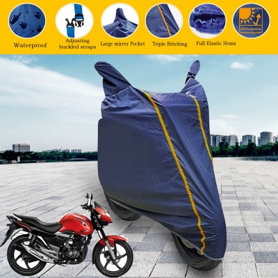 GARREGE Waterproof Two Wheeler Cover for Hero(HF Deluxe Eco, Blue)